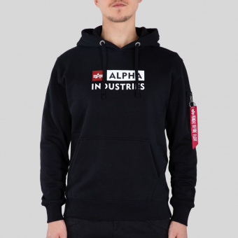 Толстовка Alpha Block-Logo Hoody (Alpha Industries)